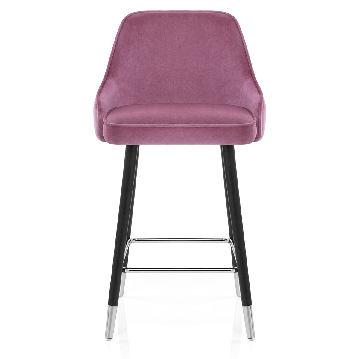 Sgabello Velluto Legno - Glam Viola