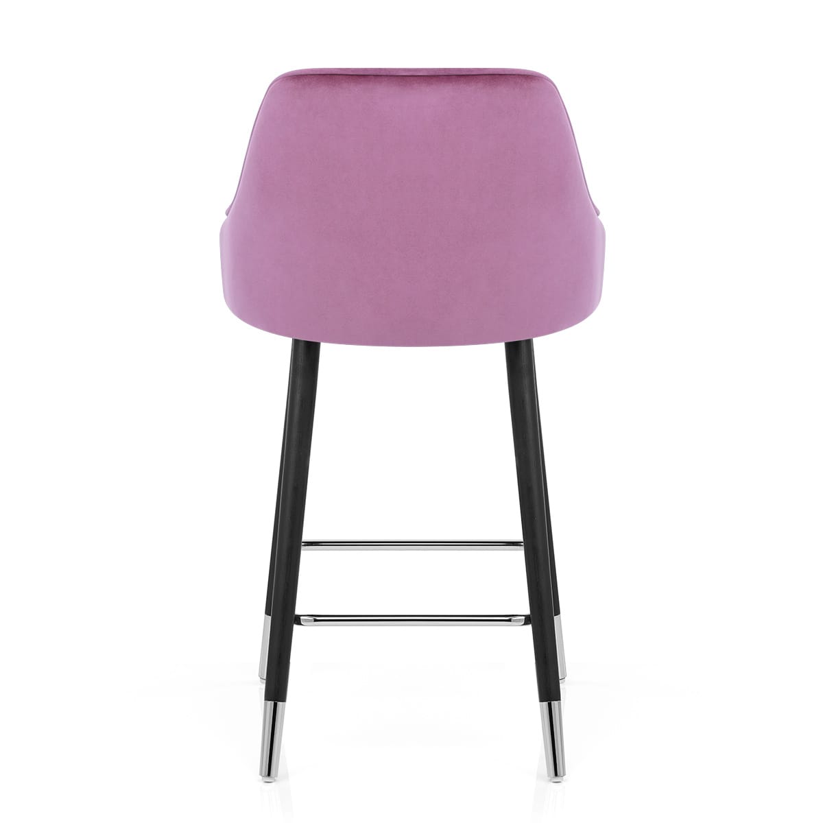 Sgabello Velluto Legno - Glam Viola
