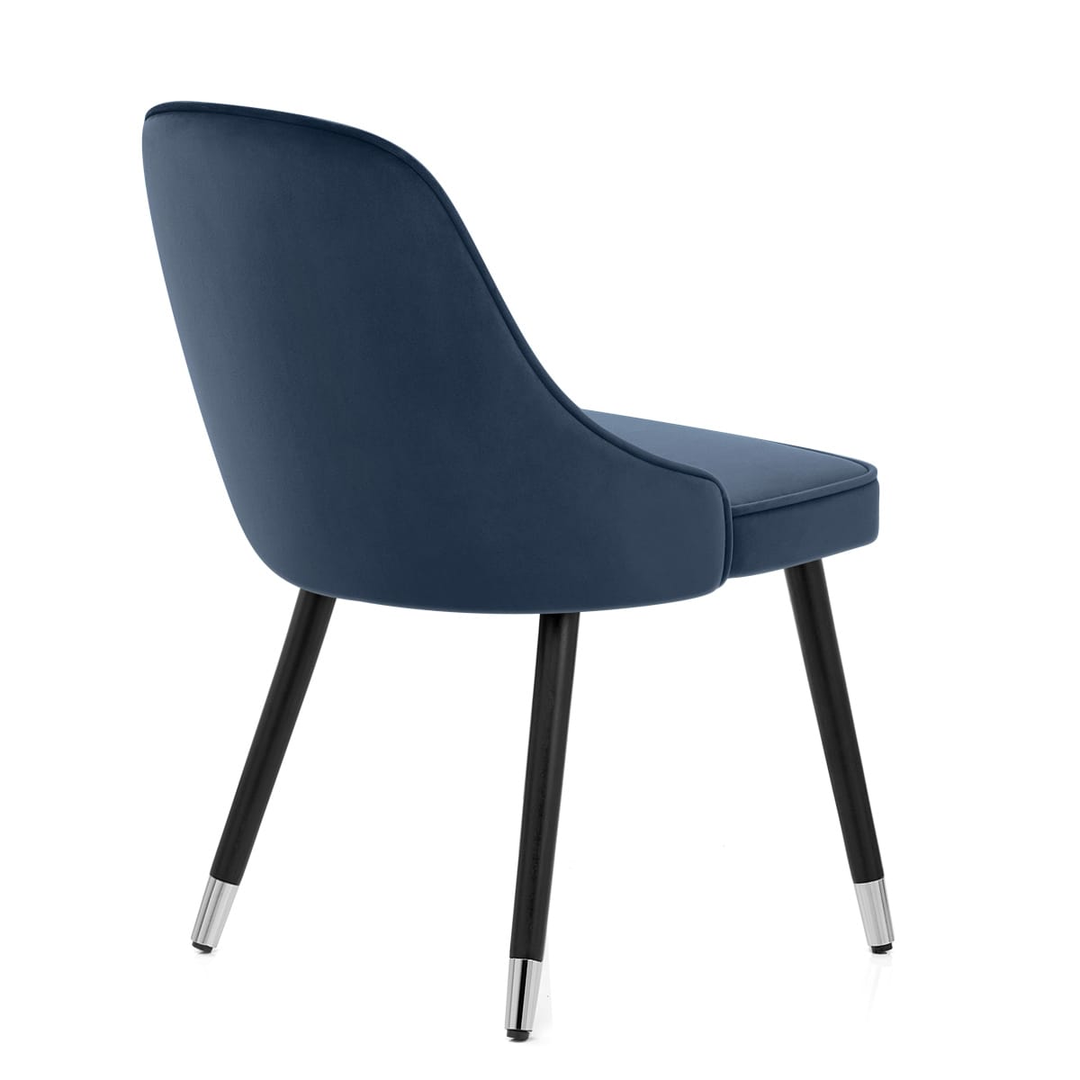 Sedia da pranzo Velluto Legno - Glam Blu