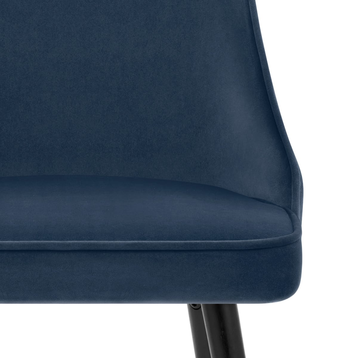Sedia da pranzo Velluto Legno - Glam Blu