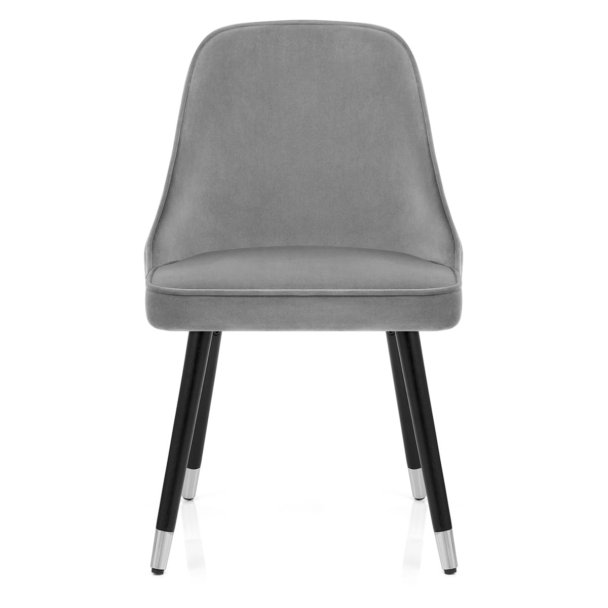 Sedia da pranzo Velluto Legno - Glam Grigio