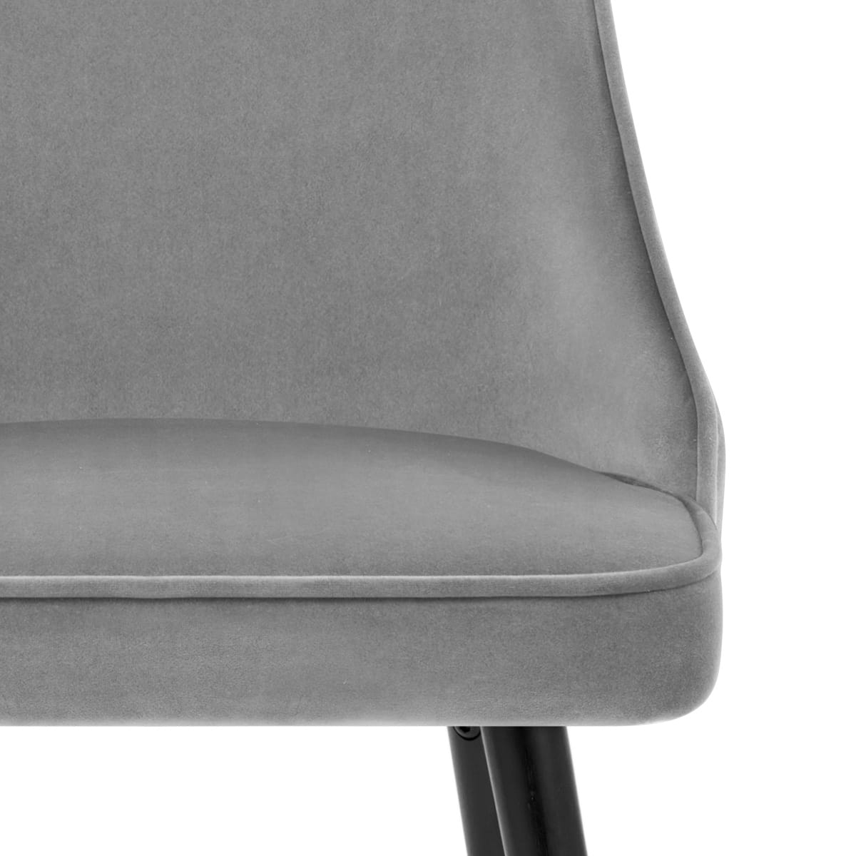 Sedia da pranzo Velluto Legno - Glam Grigio
