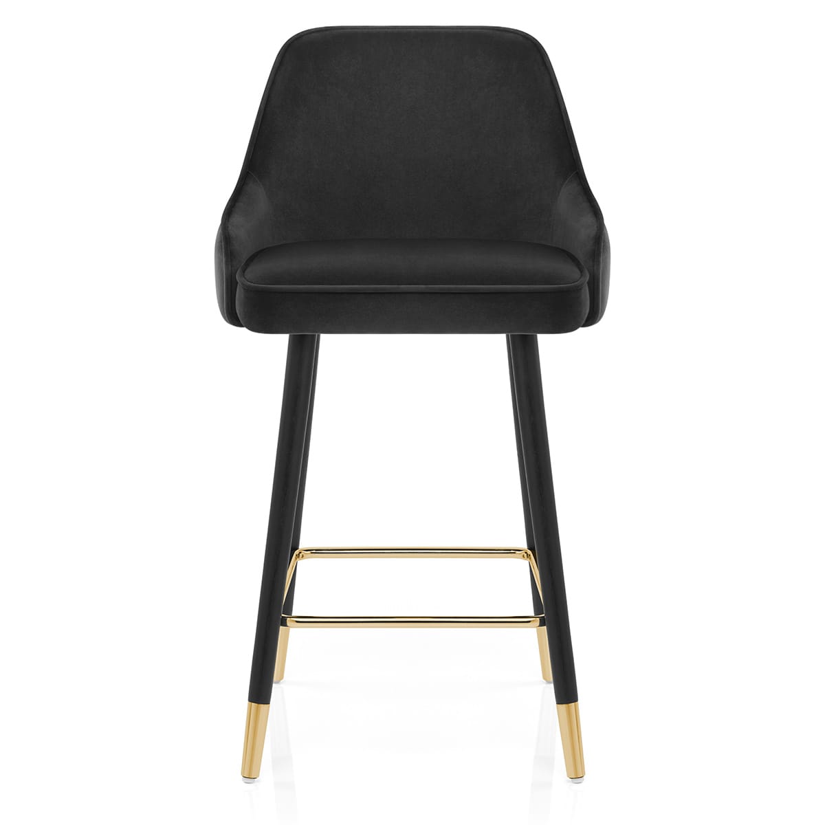 Sgabello Velluto Dorato - Glam Nero