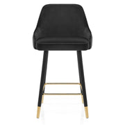 Sgabello Velluto Dorato - Glam Nero
