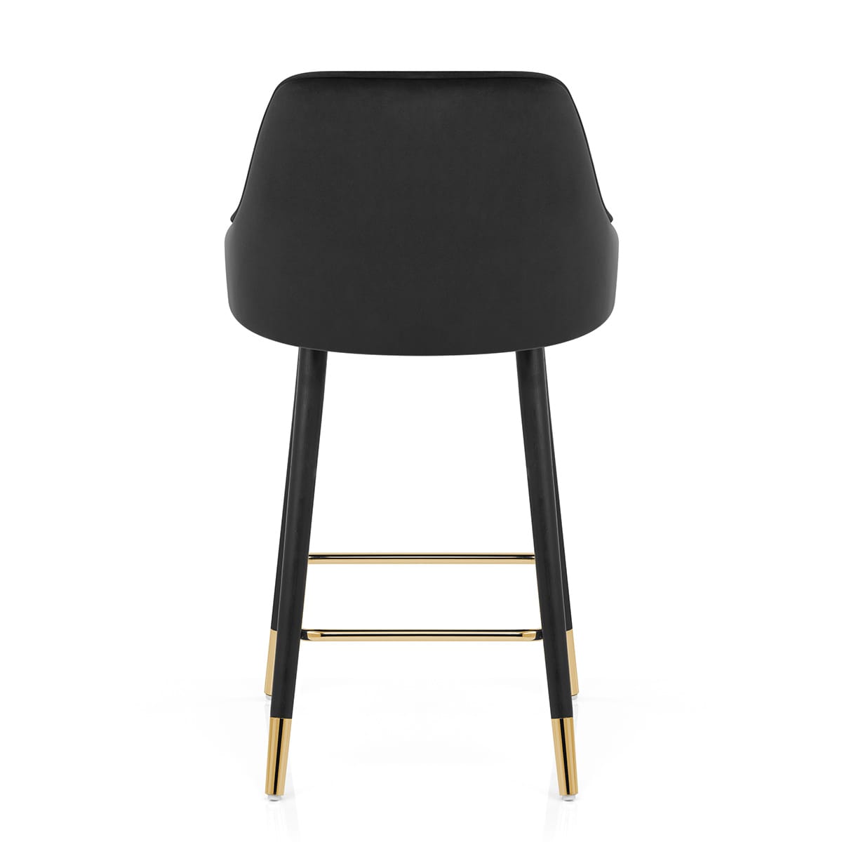 Sgabello Velluto Dorato - Glam Nero