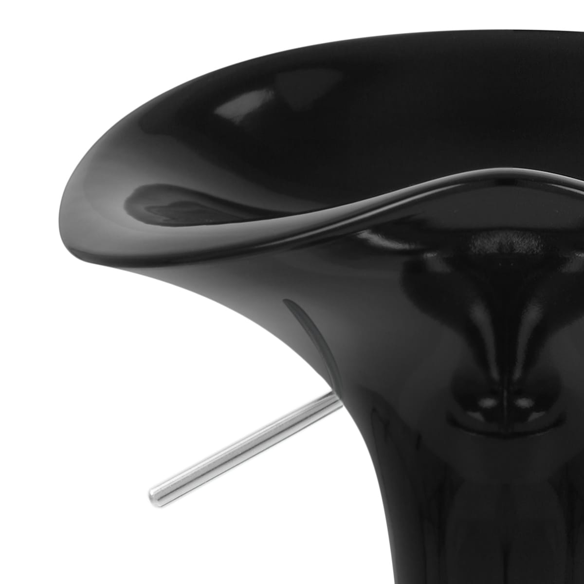 Sgabello Plastica Cromato - Gloss Coco Nero