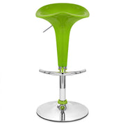 Sgabello Plastica Cromato - Gloss Coco Verde