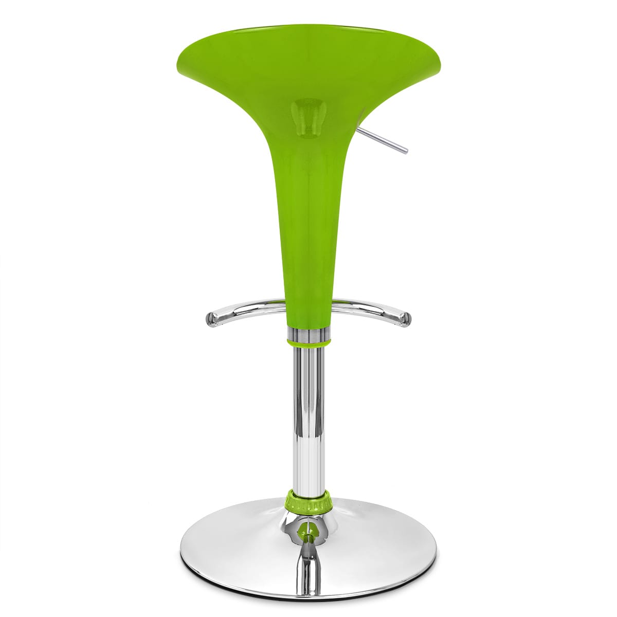 Sgabello Plastica Cromato - Gloss Coco Verde