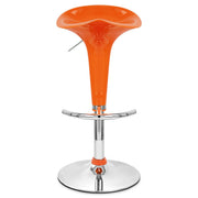 Sgabello Plastica Cromato - Gloss Coco Arancione