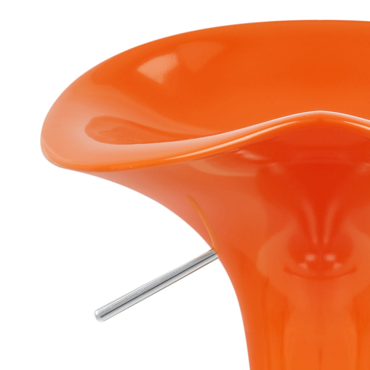 Sgabello Plastica Cromato - Gloss Coco Arancione