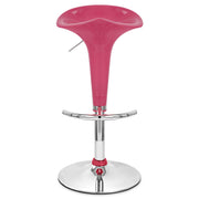 Sgabello Plastica Cromato - Gloss Coco Rosa