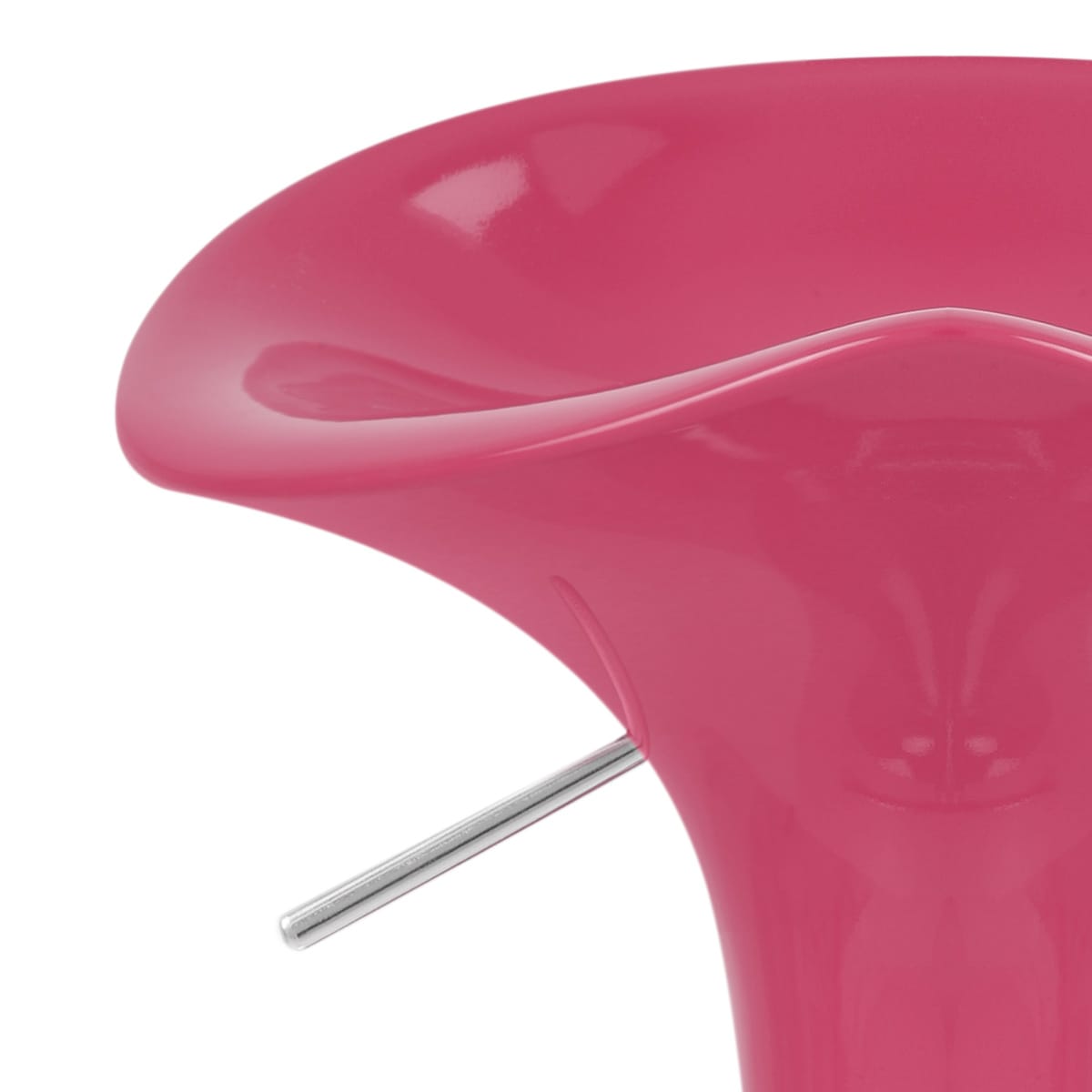 Sgabello Plastica Cromato - Gloss Coco Rosa