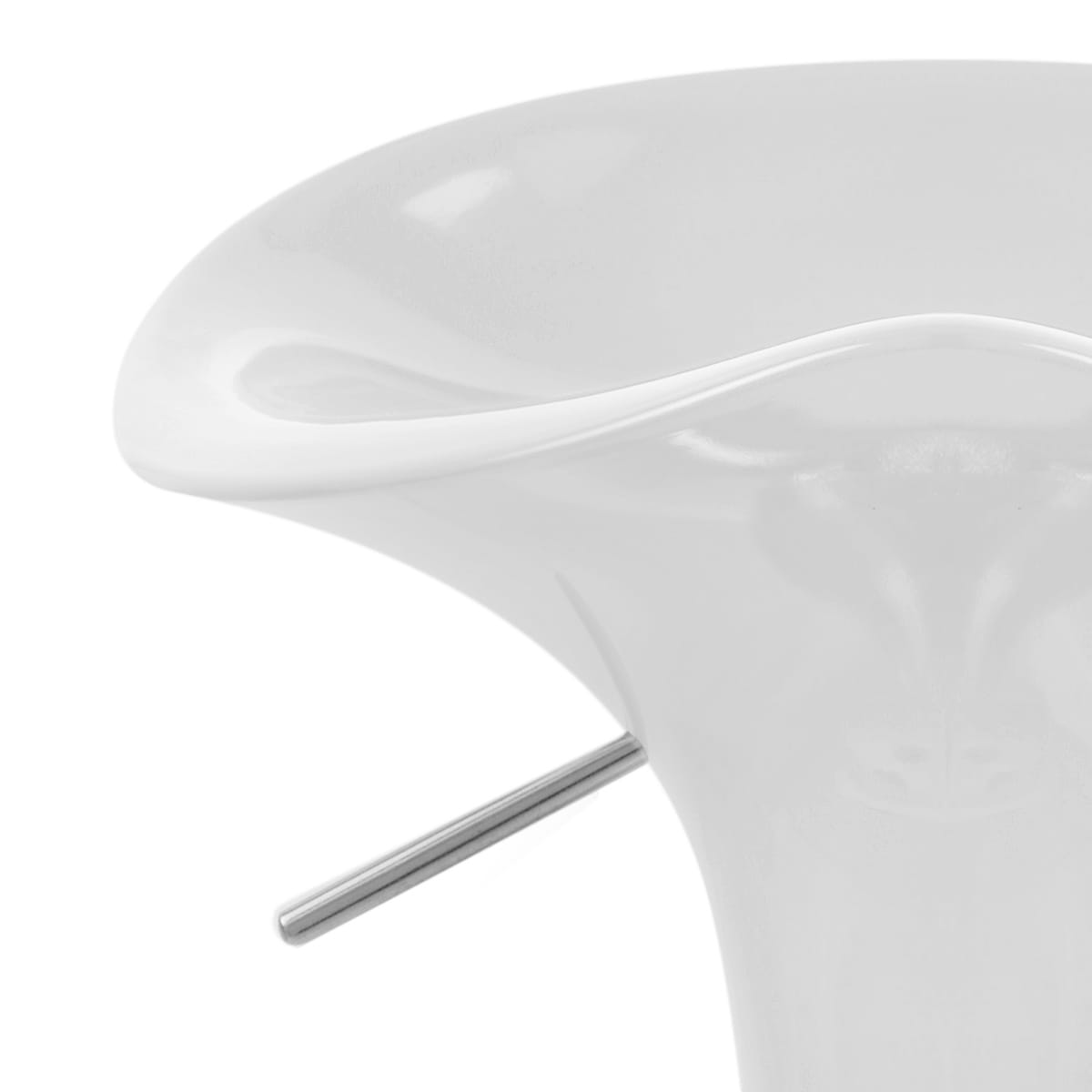 Sgabello Plastica Cromato - Gloss Coco Bianco