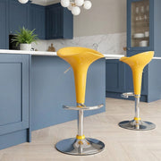 Sgabello Plastica Cromato - Gloss Coco Giallo