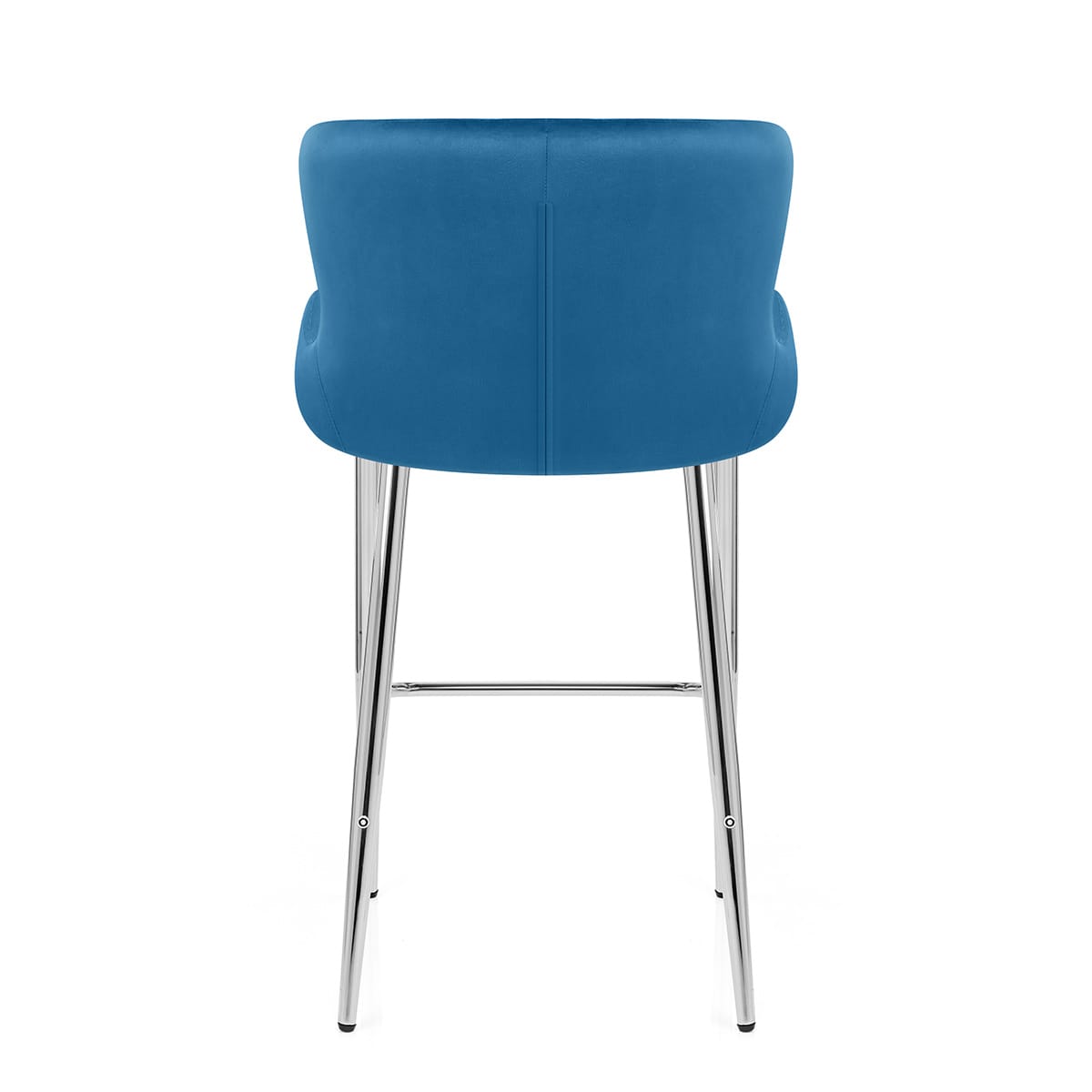 Sgabello Velluto Cromato - Grace Blu