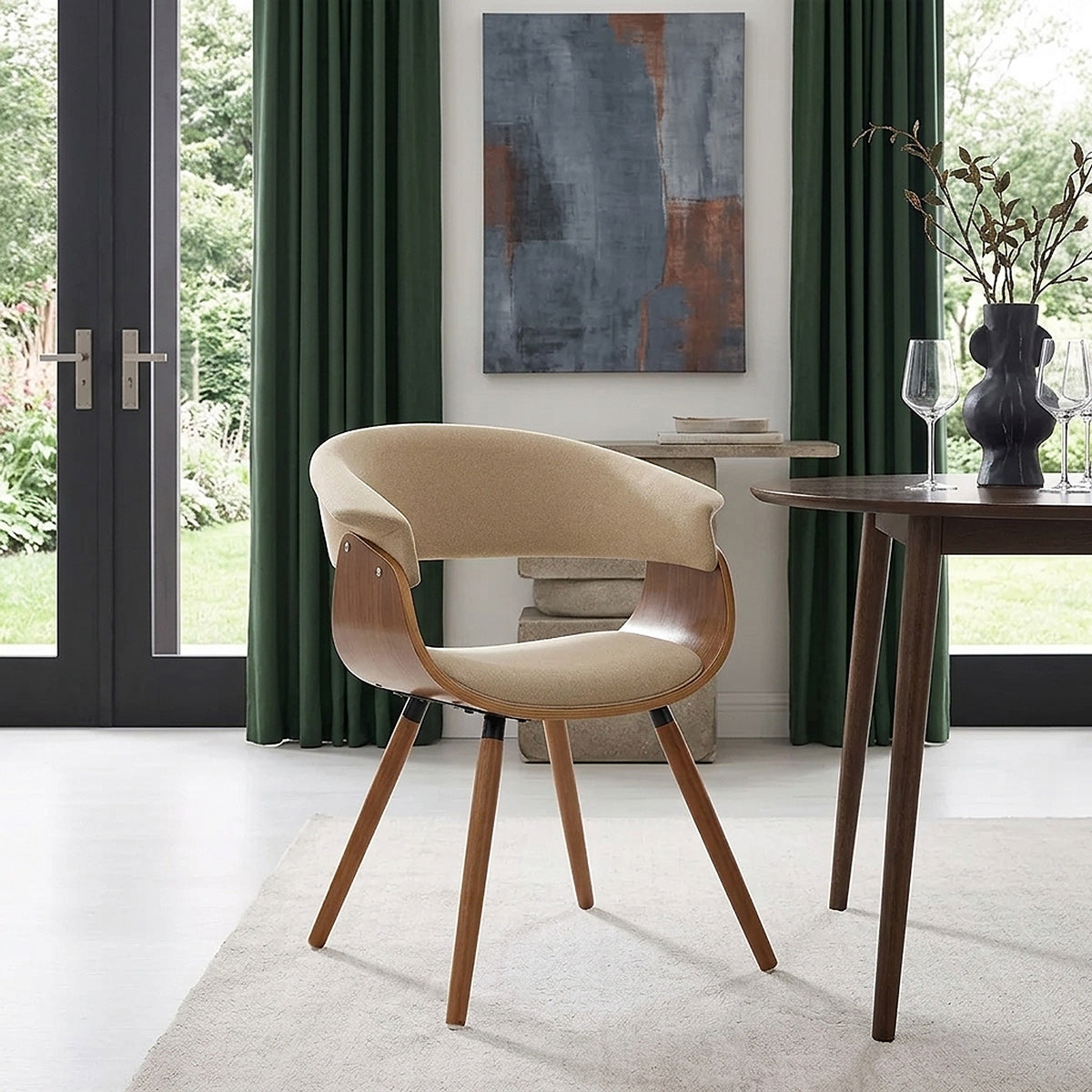 Sedia Tessuto Legno - Grafton Crema