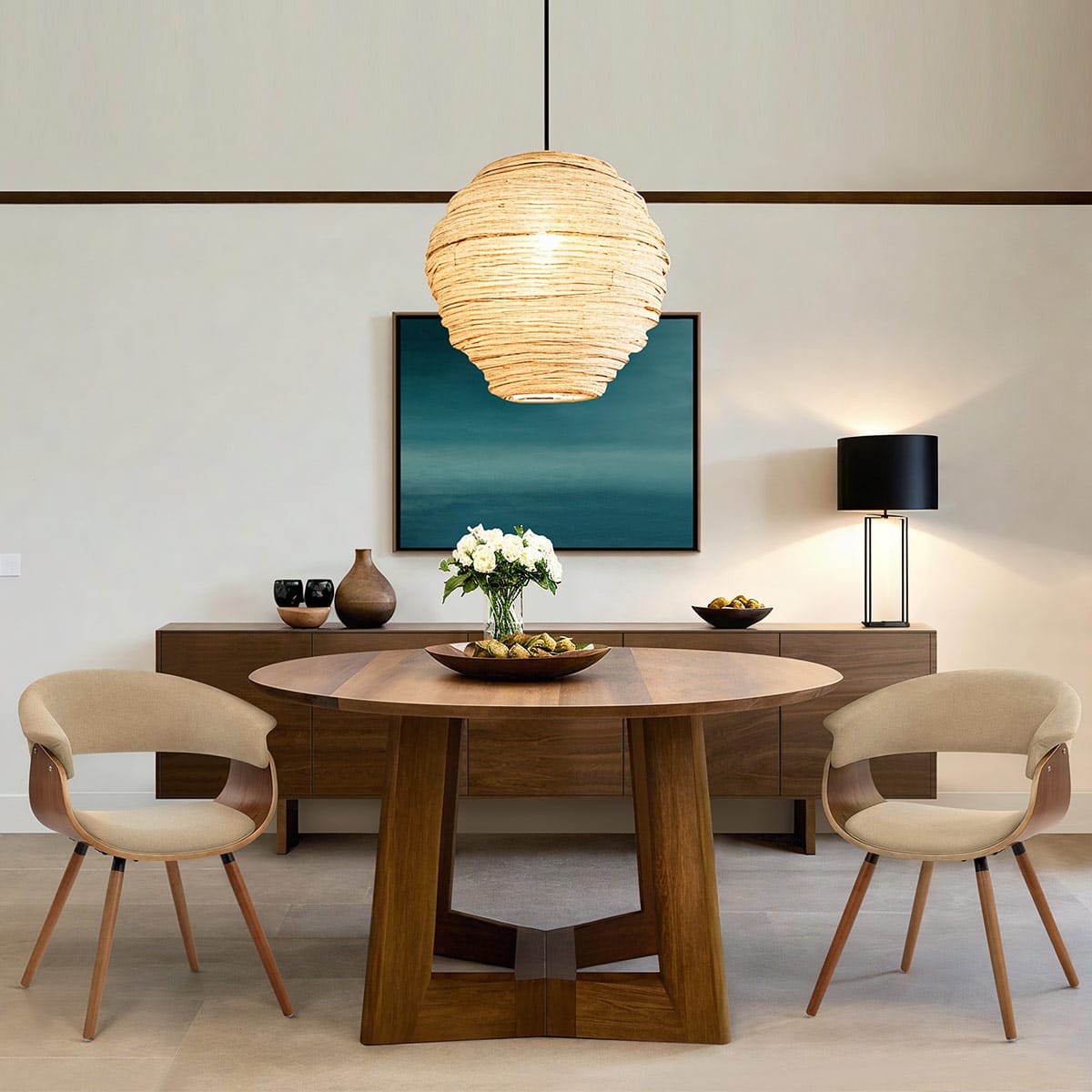 Sedia Tessuto Legno - Grafton Crema
