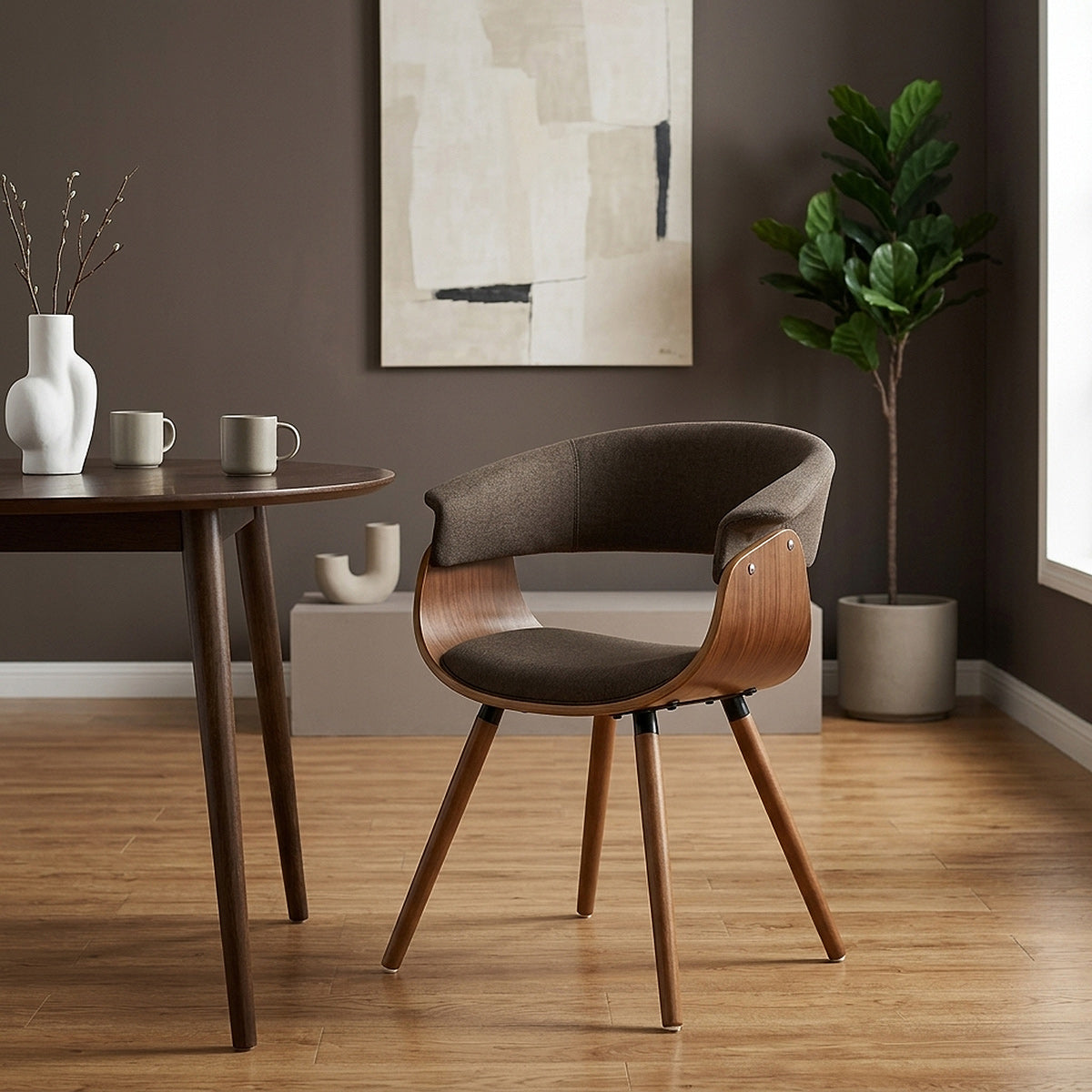 Sedia Tessuto Legno - Grafton Marrone