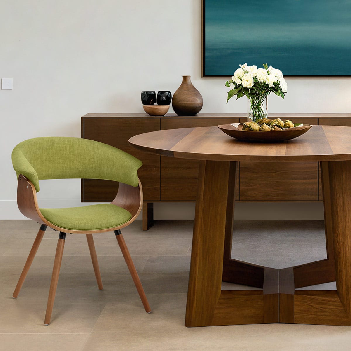 Sedia Tessuto Legno - Grafton Verde