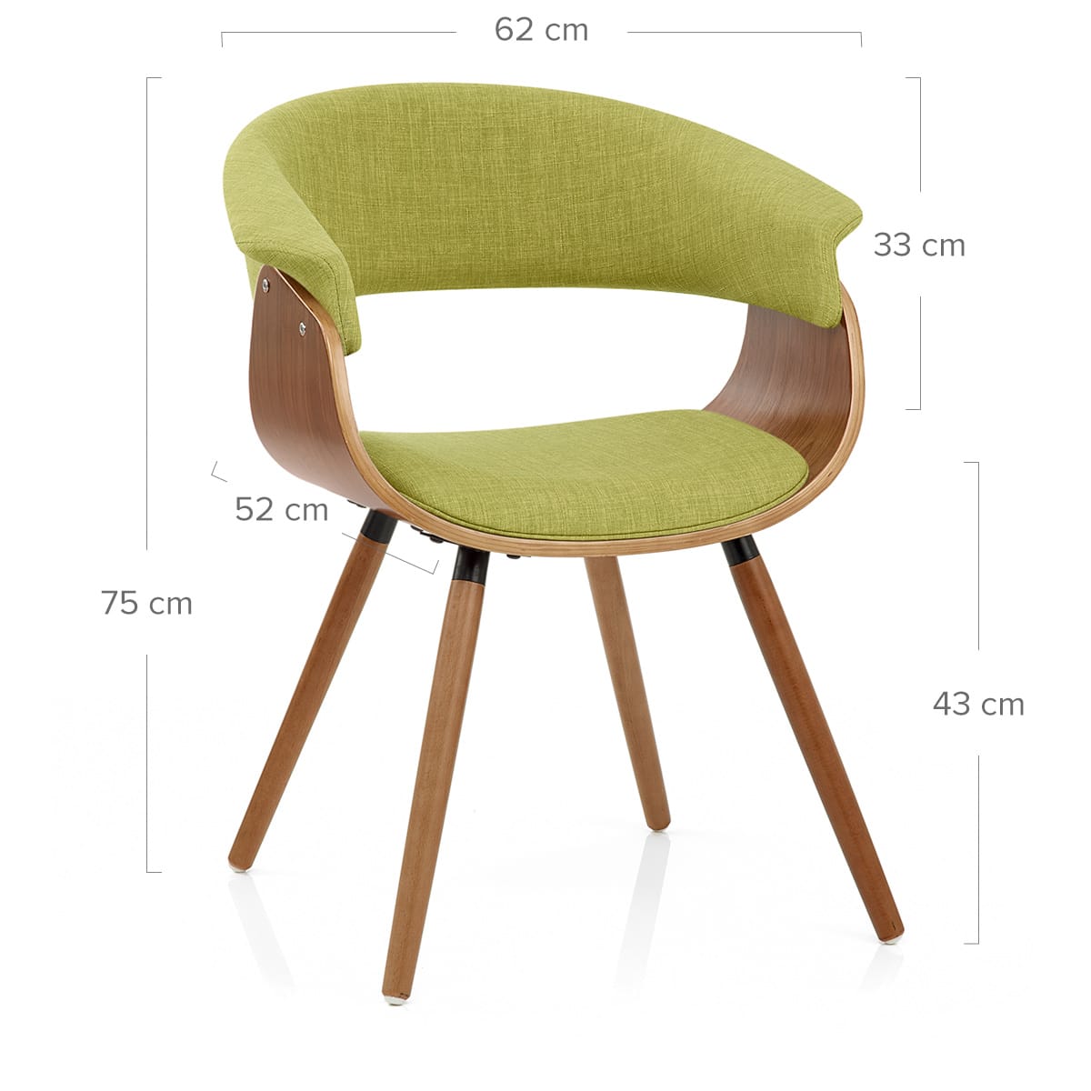 Sedia Tessuto Legno - Grafton Verde