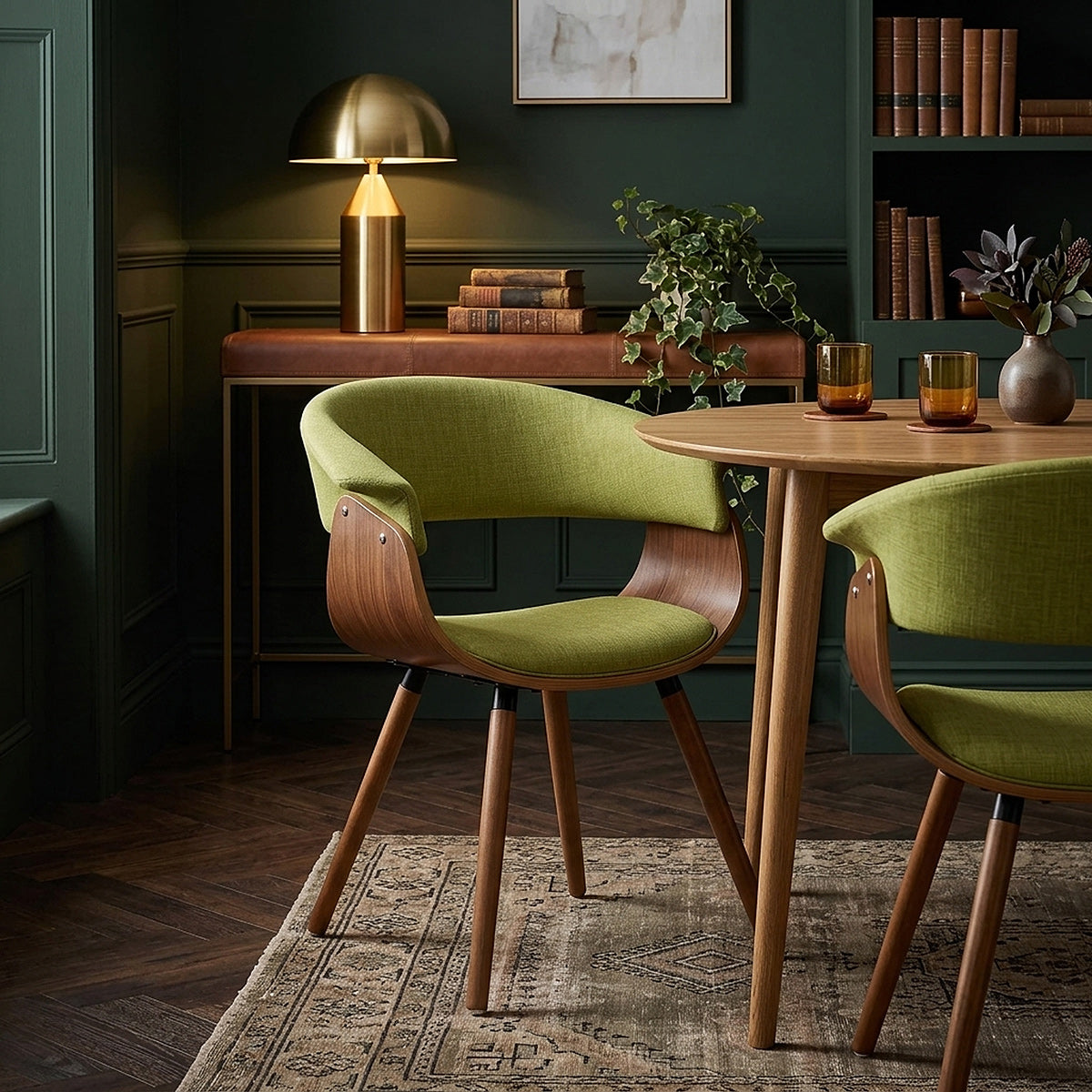 Sedia Tessuto Legno - Grafton Verde