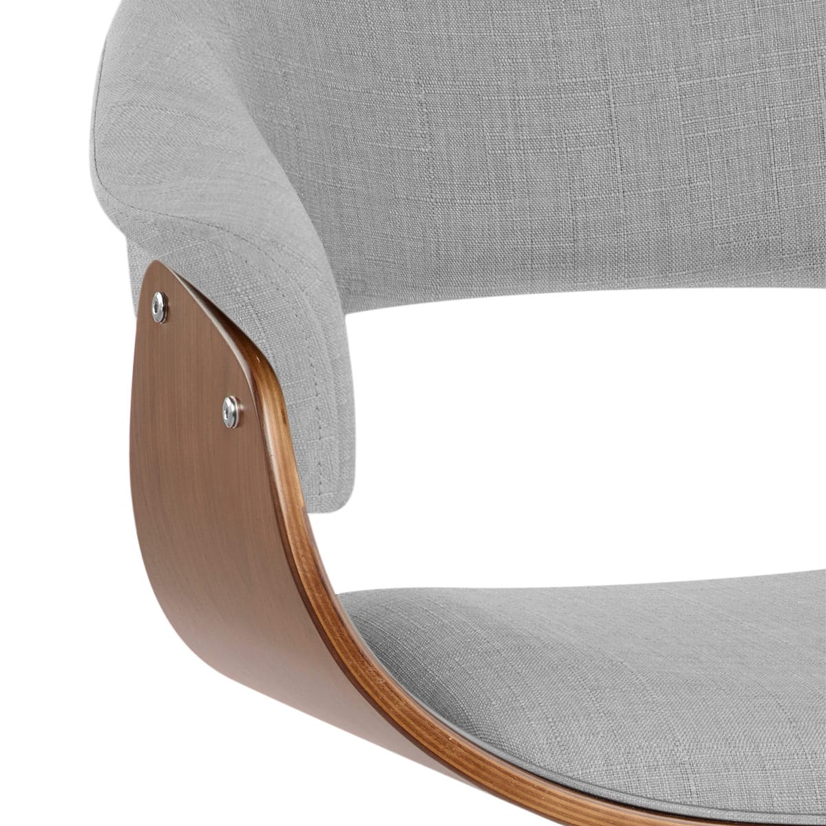Sgabello Tessuto Legno - Grafton Grigio