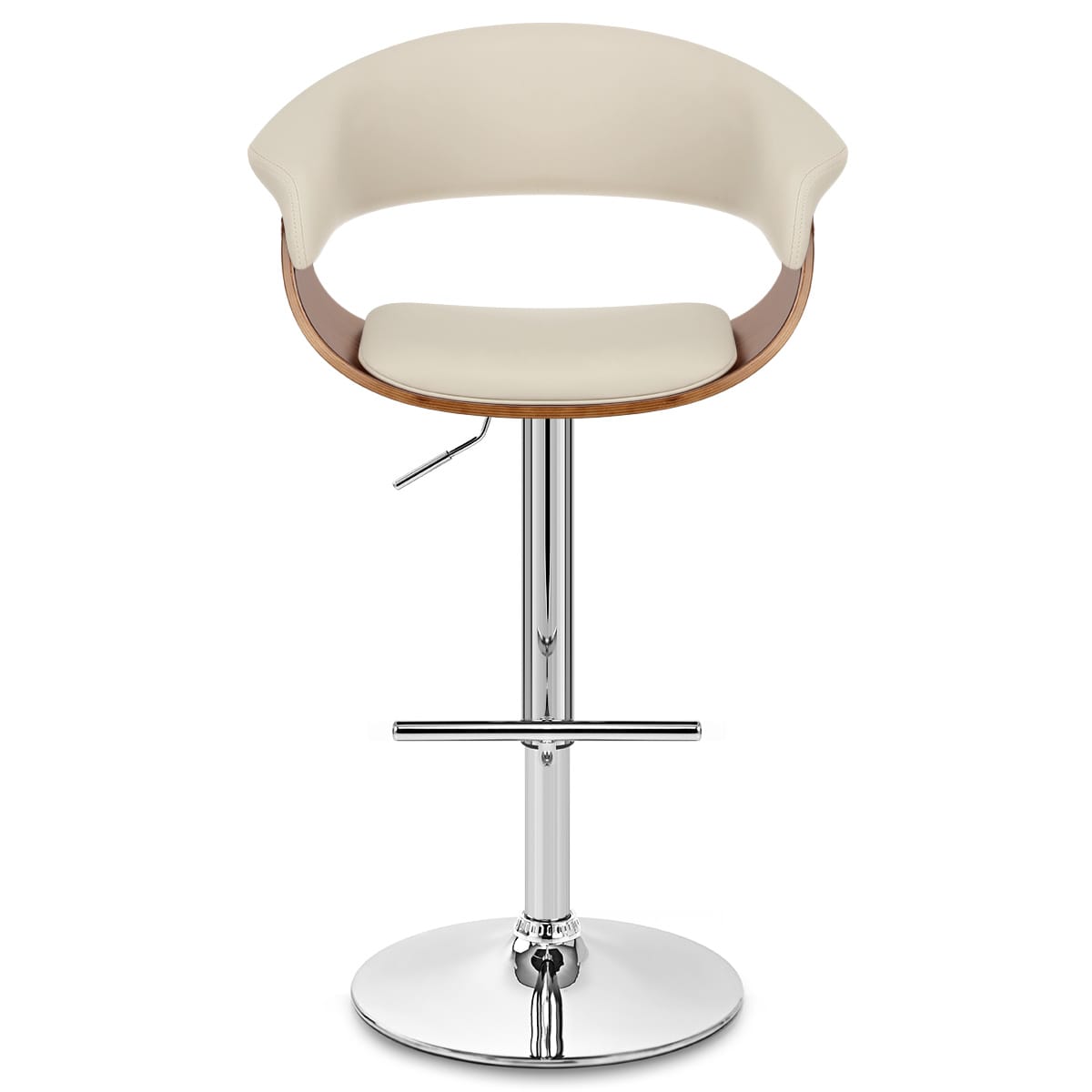 Sgabello Ecopelle Legno - Grafton Crema