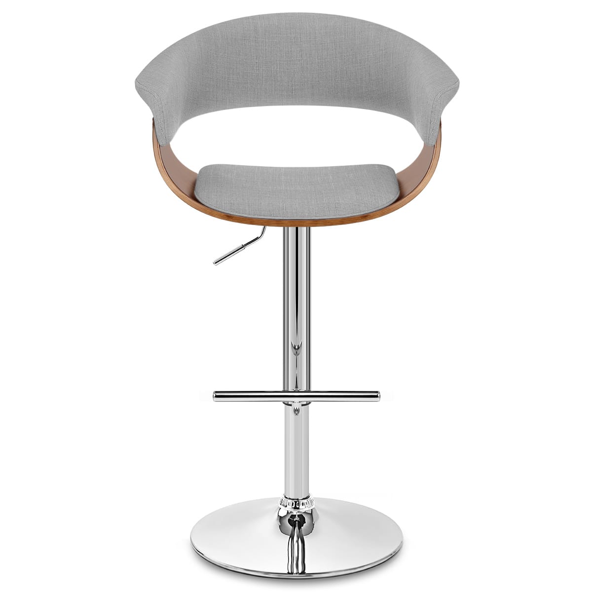 Sgabello Tessuto Legno - Grafton Grigio