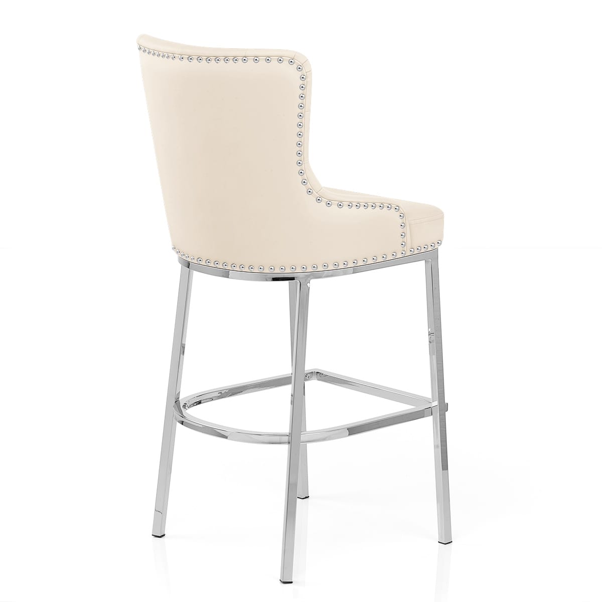 Sgabello Ecopelle Cromato - Grange Crema