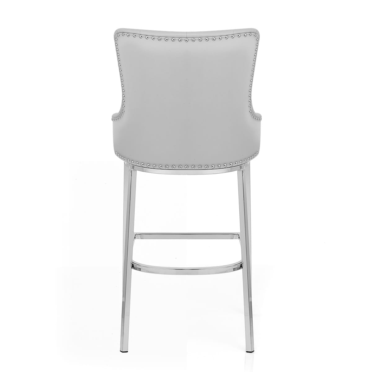 Sgabello Ecopelle Cromato - Grange Grigio