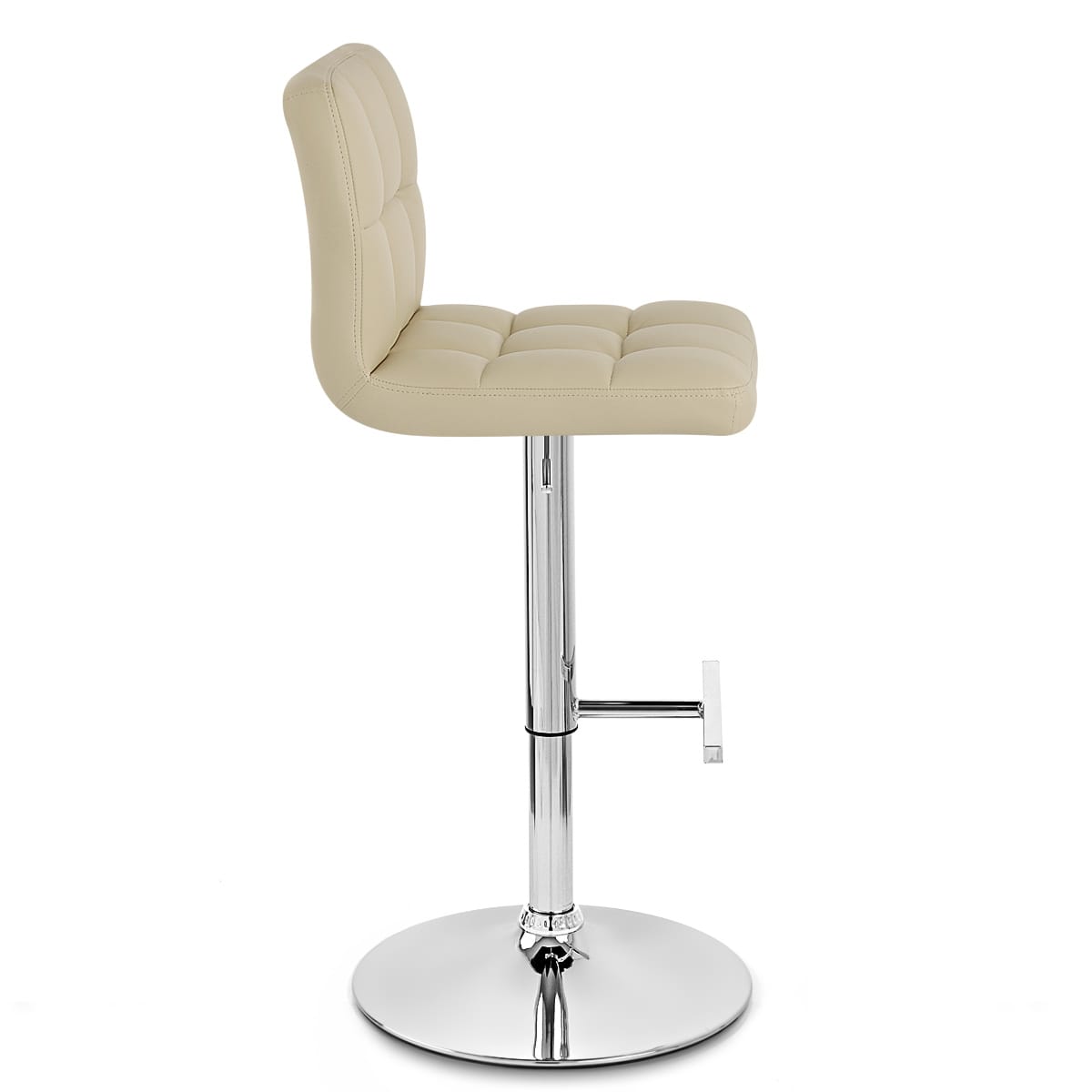 Sgabello Ecopelle Cromato - Grid Offerta Speciale Crema