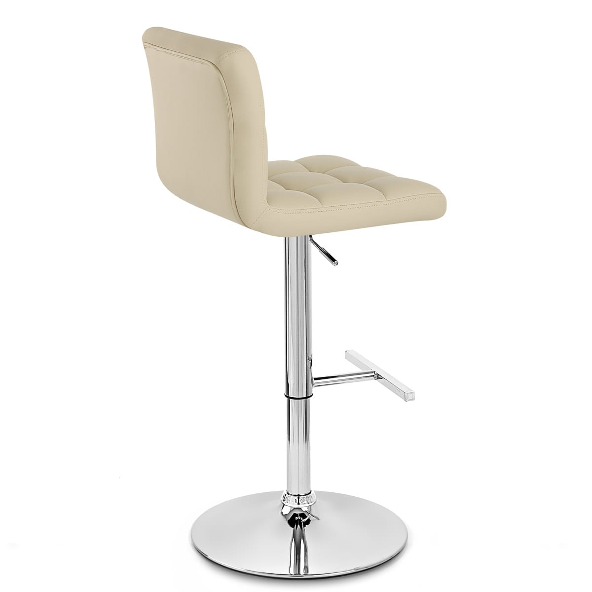 Sgabello Ecopelle Cromato - Grid Offerta Speciale Crema