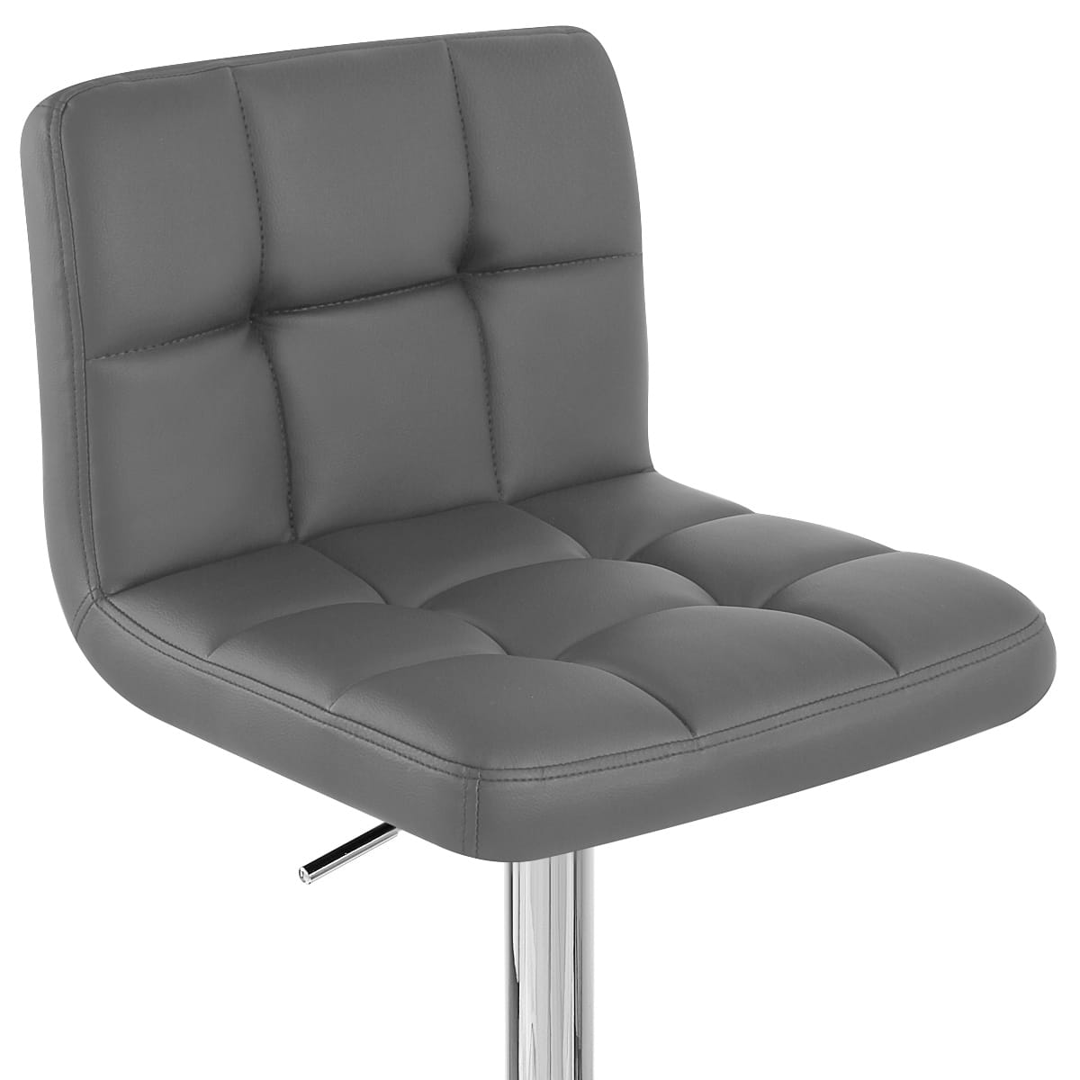 Sgabello Ecopelle Cromato - Grid Grigio