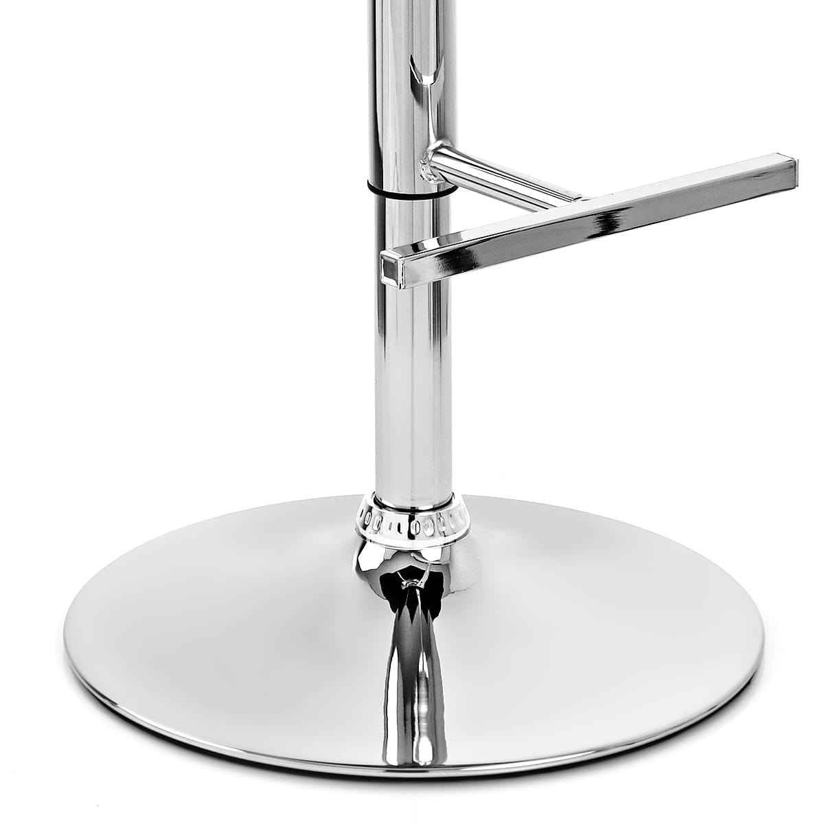 Sgabello Ecopelle Cromato - Grid Offerta Speciale Bianco