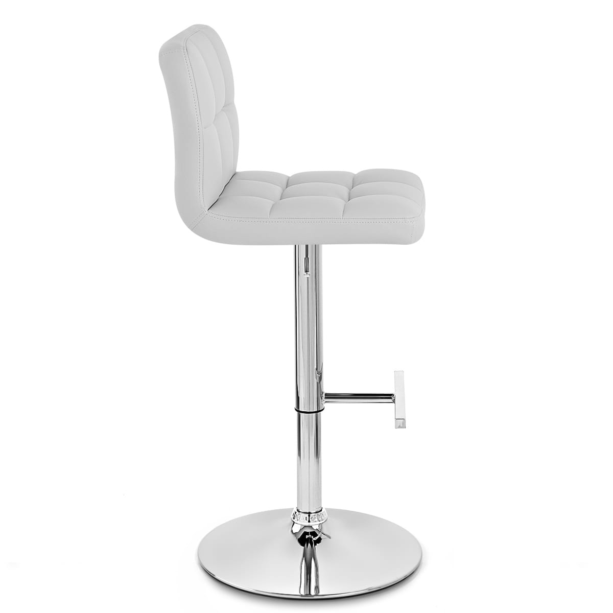 Sgabello Ecopelle Cromato - Grid Offerta Speciale Bianco