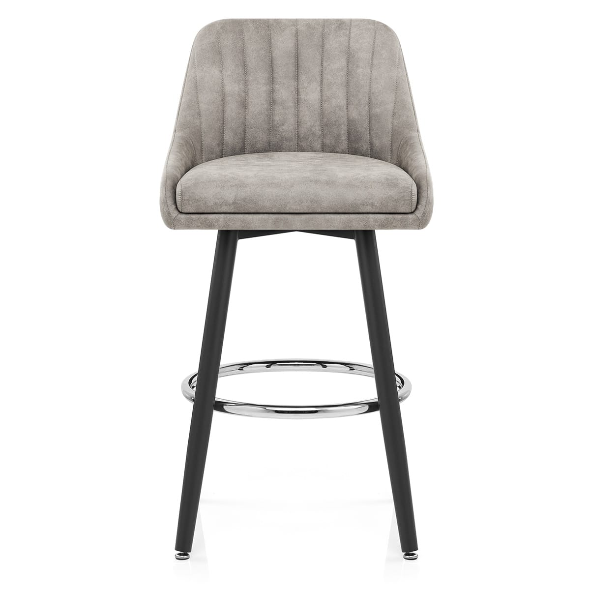 Sgabello Tessuto Metallo - Hamilton Grigio