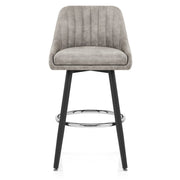 Sgabello Tessuto Metallo - Hamilton Grigio