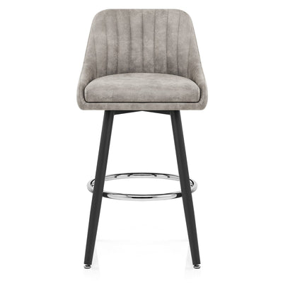 Sgabello Tessuto Metallo - Hamilton Grigio