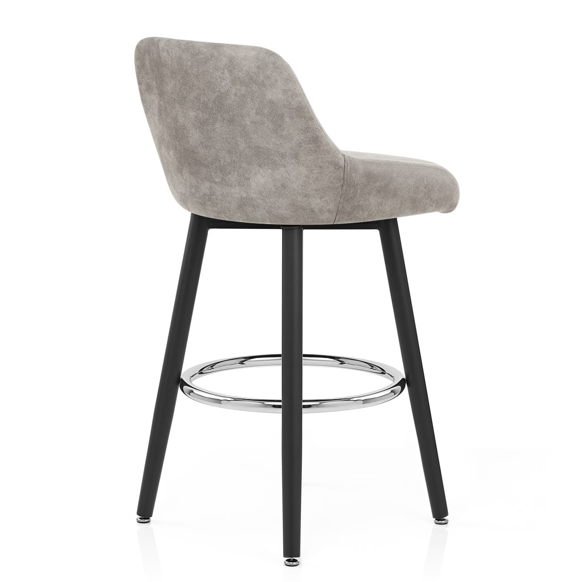 Sgabello Tessuto Metallo - Hamilton Grigio