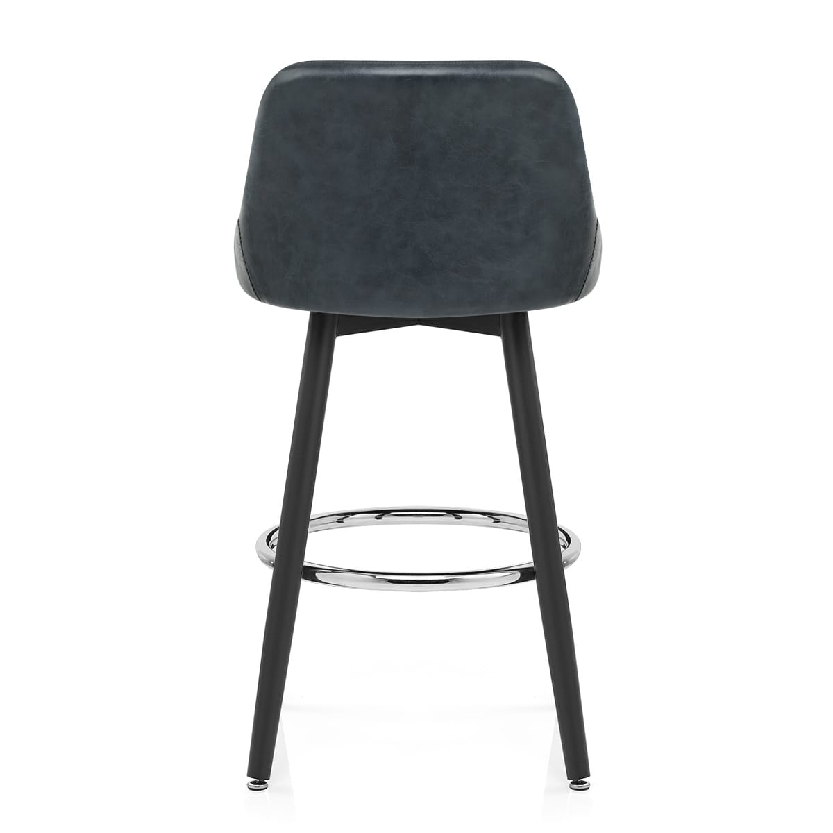 Sgabello Ecopelle Antica Legno - Hamilton Blu Scuro