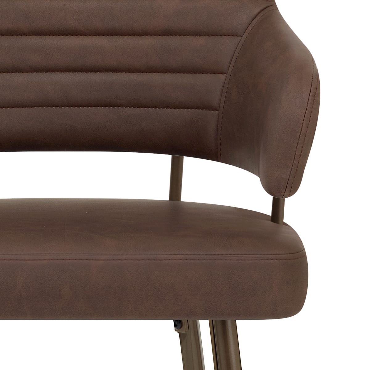 Sgabello Ecopelle Bronzo - Hampton Marrone