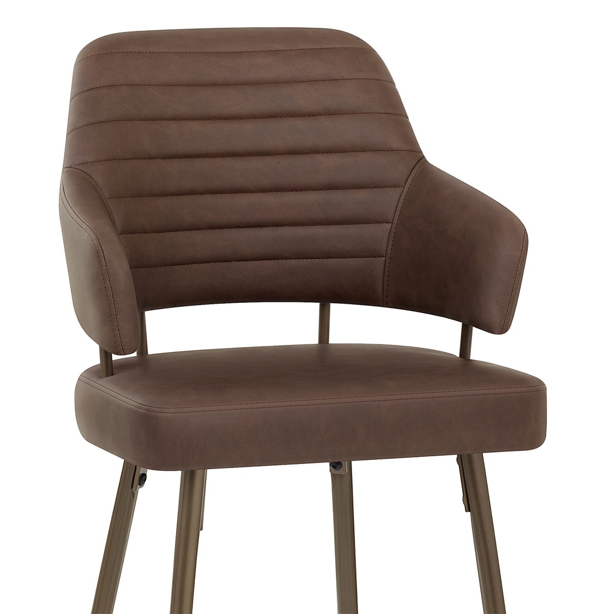 Sgabello Ecopelle Bronzo - Hampton Marrone