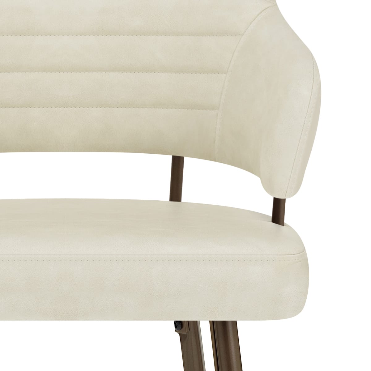 Sgabello Ecopelle Bronzo - Hampton Crema