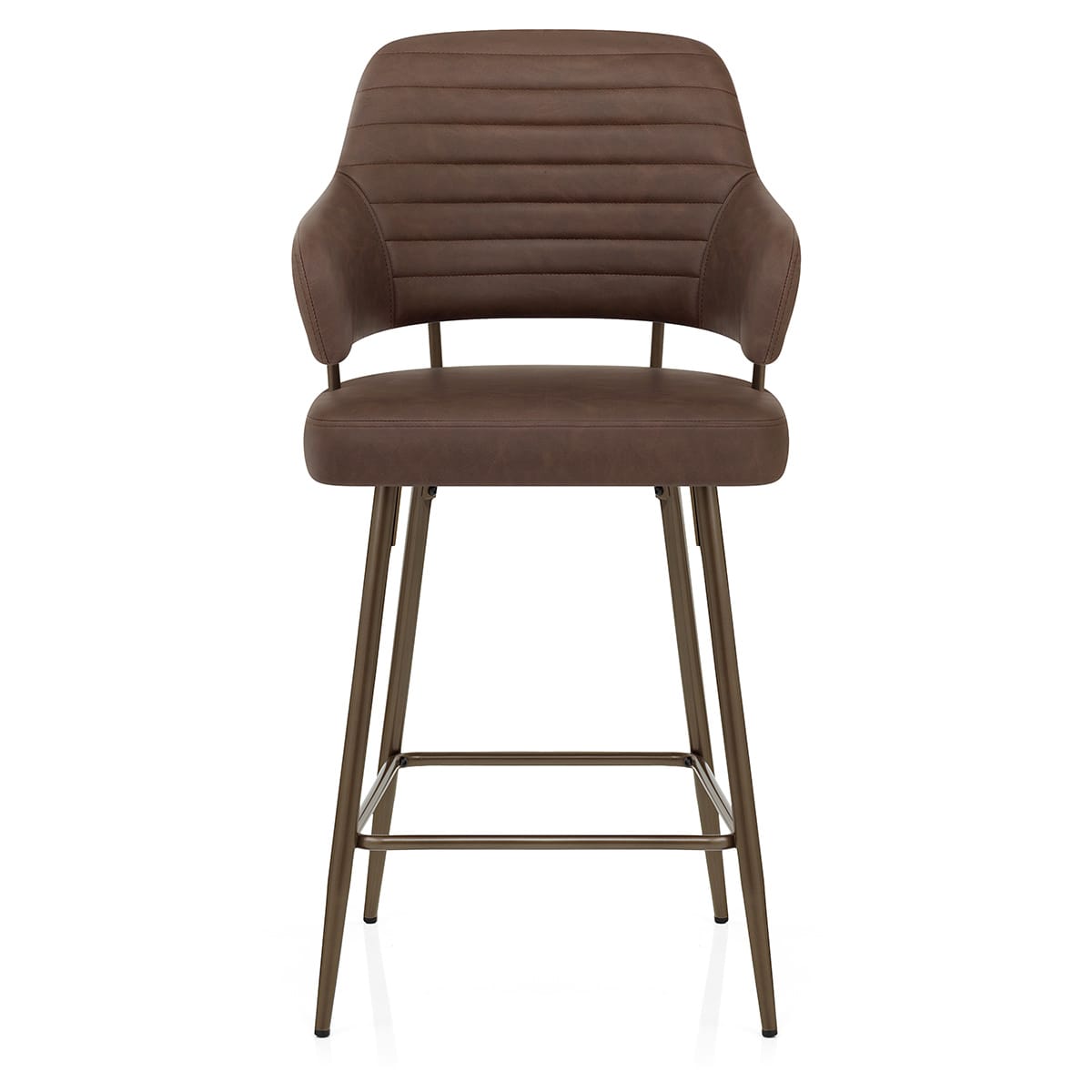 Sgabello Ecopelle Bronzo - Hampton Marrone