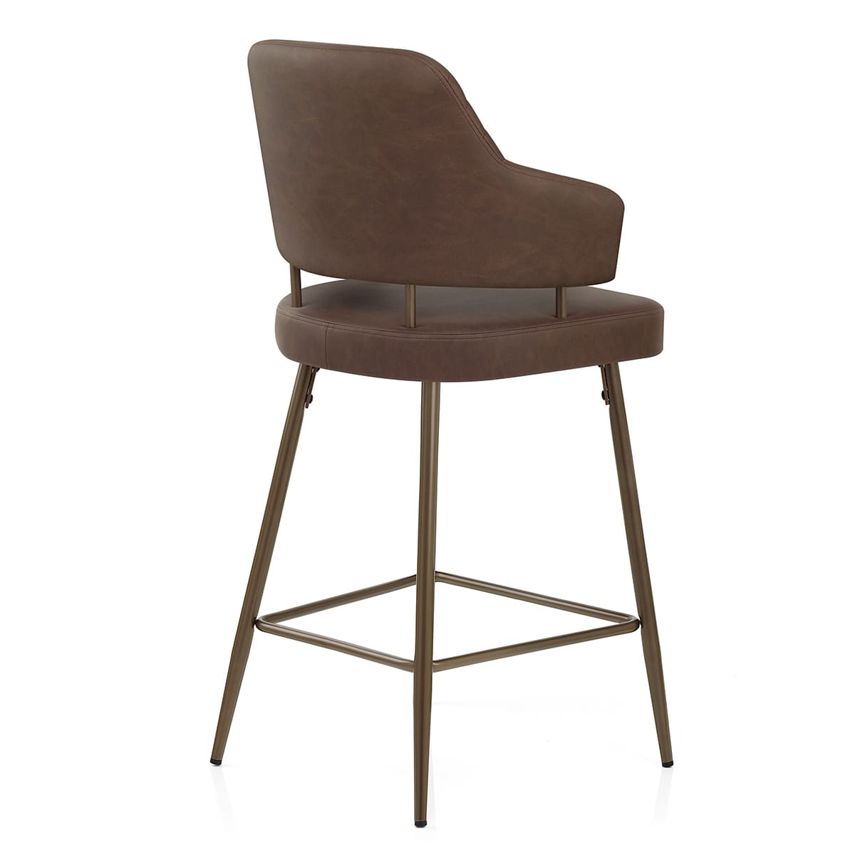 Sgabello Ecopelle Bronzo - Hampton Marrone