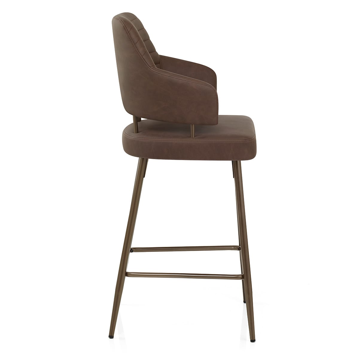 Sgabello Ecopelle Bronzo - Hampton Marrone