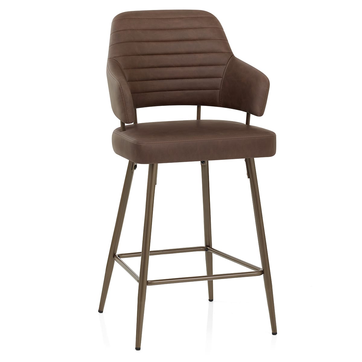 Sgabello Ecopelle Bronzo - Hampton Marrone