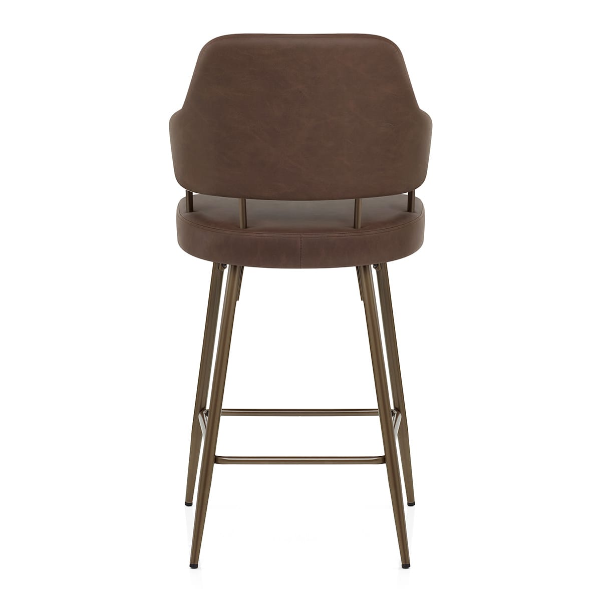 Sgabello Ecopelle Bronzo - Hampton Marrone