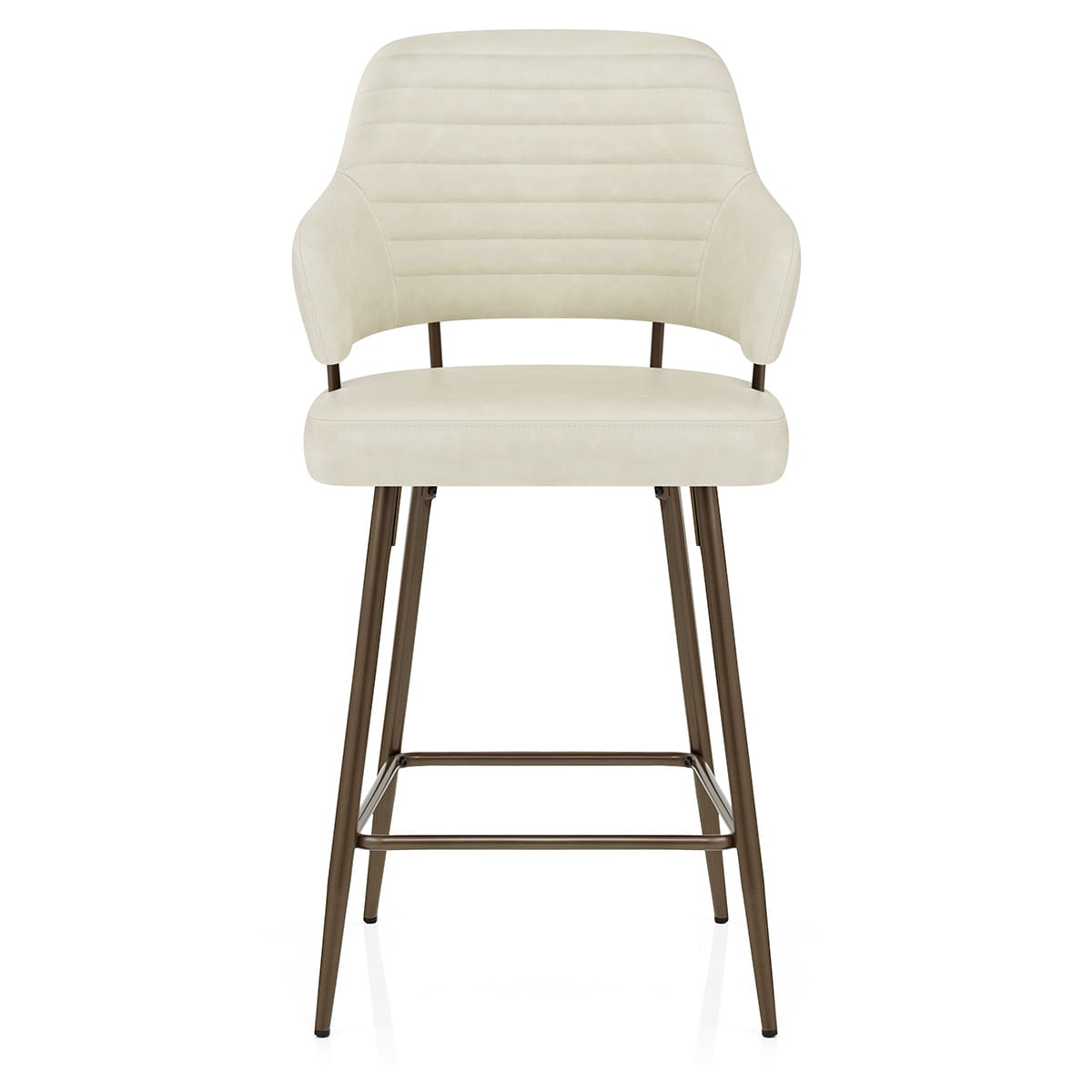 Sgabello Ecopelle Bronzo - Hampton Crema