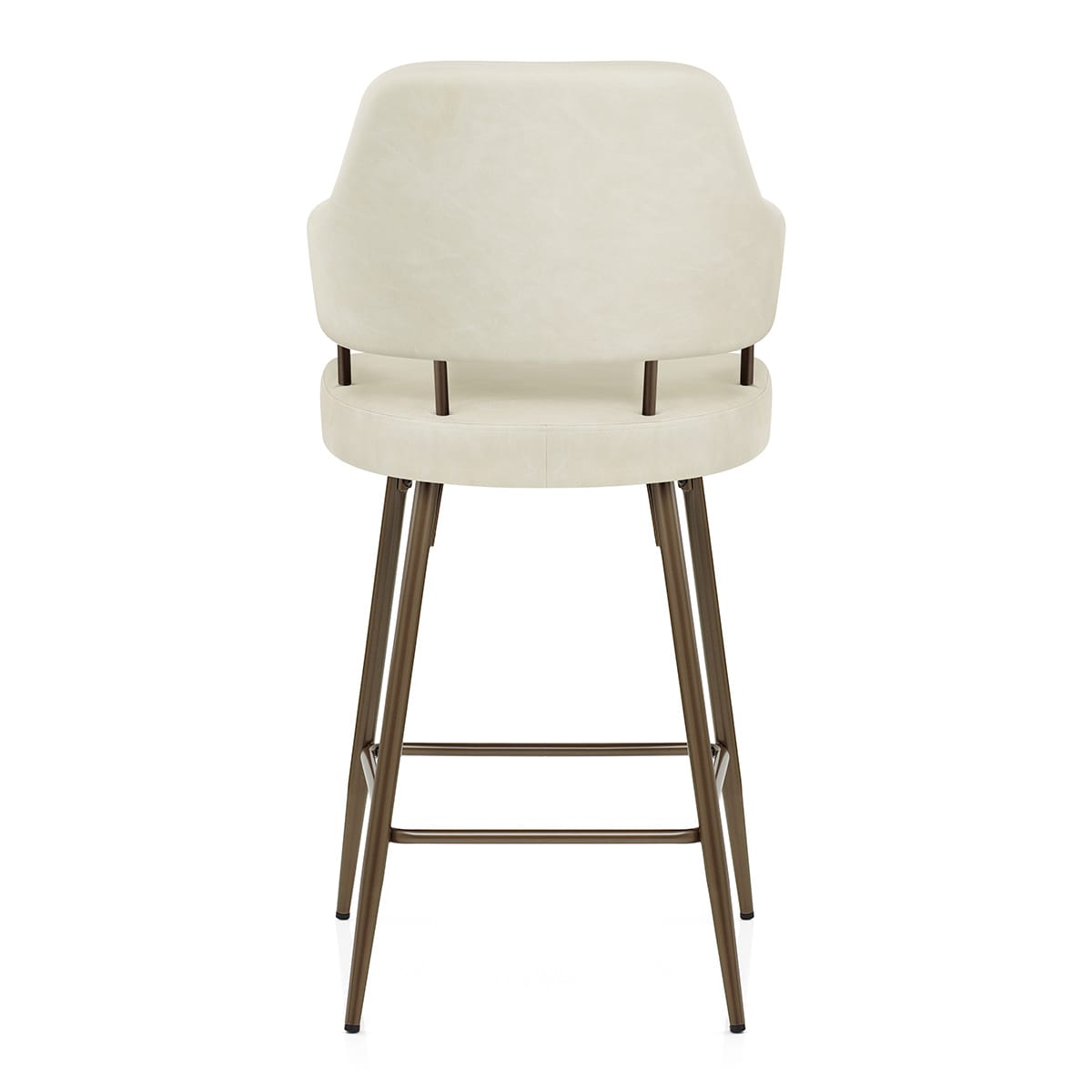 Sgabello Ecopelle Bronzo - Hampton Crema